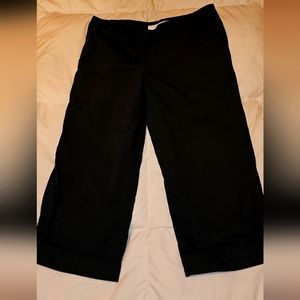 Trina Turk 2 Texture Stripe Crop Capri Black